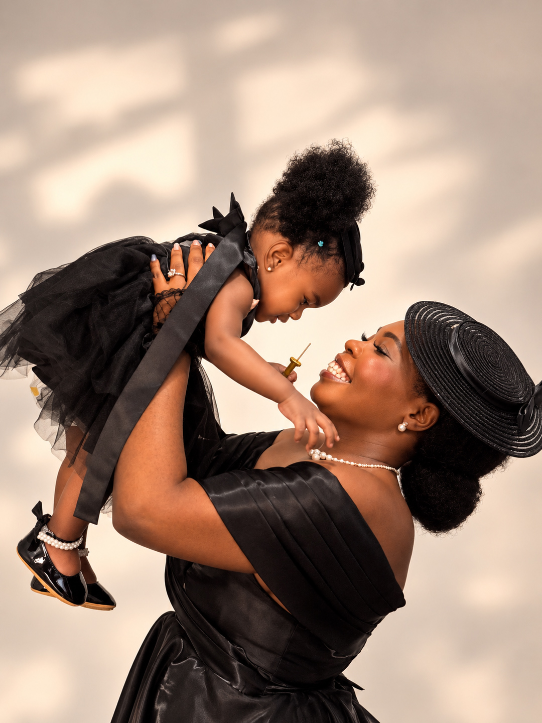 Sharon holding her daughter